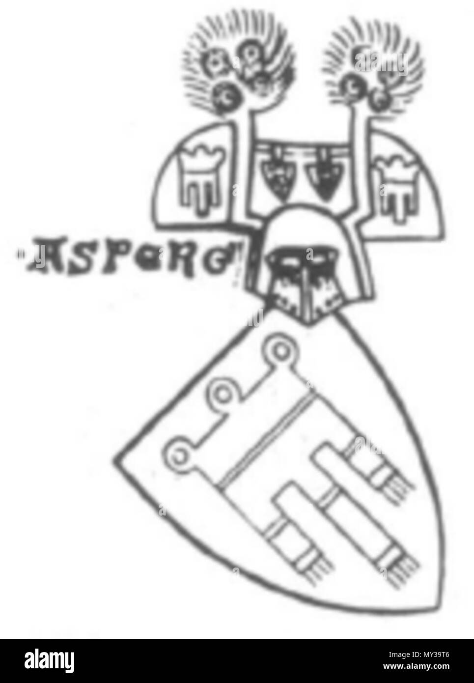 558 Wappen der Tübinger Post (asperg) Stockfoto