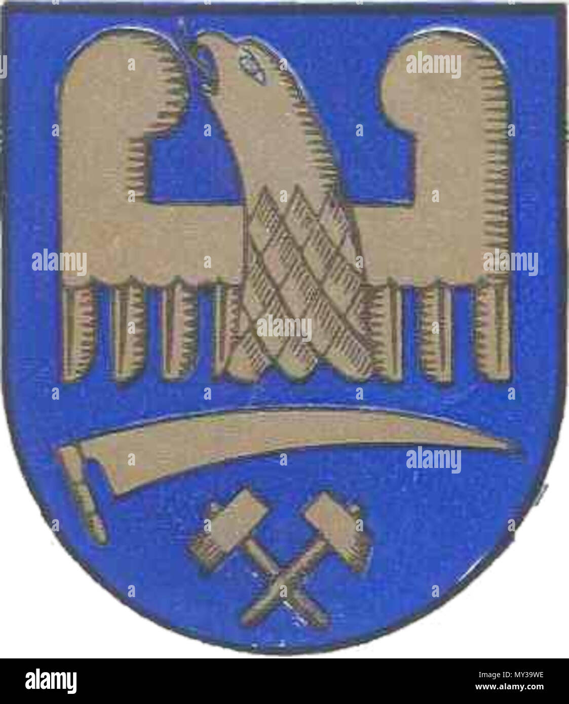 . Deutsch: Wappen der preußischen Provinz Schlesien Deutsch: Wappen der preußischen Provinz Schlesien. 1900. Unbekannt 558 Krawallbrüder Schlesien Stockfoto