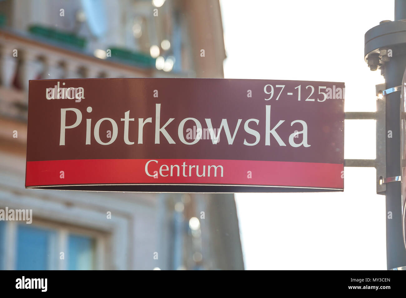 Piotrkowska Straße Stockfoto