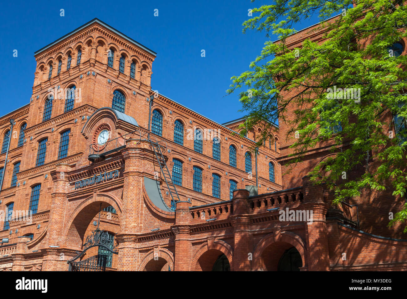 Manufaktura Square Shopping Mall entfernt. Alte Fabrik von Izrael Poznanski Hersteller Stockfoto