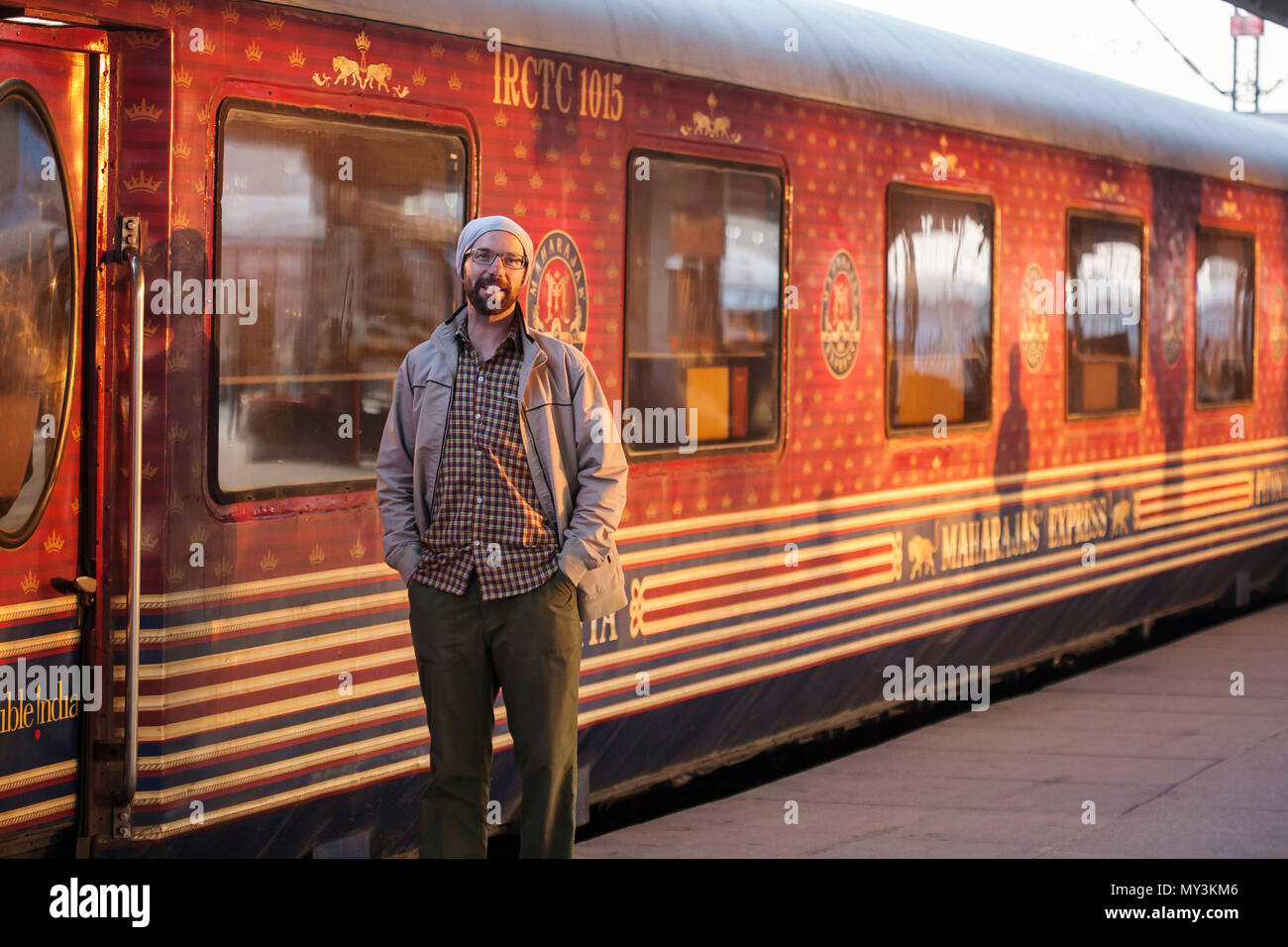 Mumbai, Indien, 4. Februar 2018: Maharajas Express Zug Stockfoto