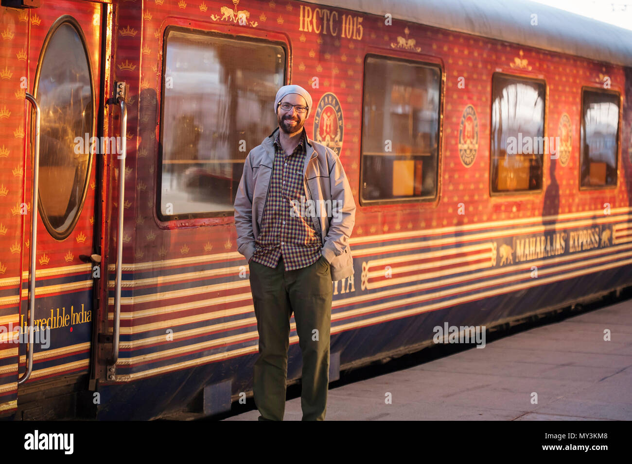 Mumbai, Indien, 4. Februar 2018: Maharajas Express Zug Stockfoto