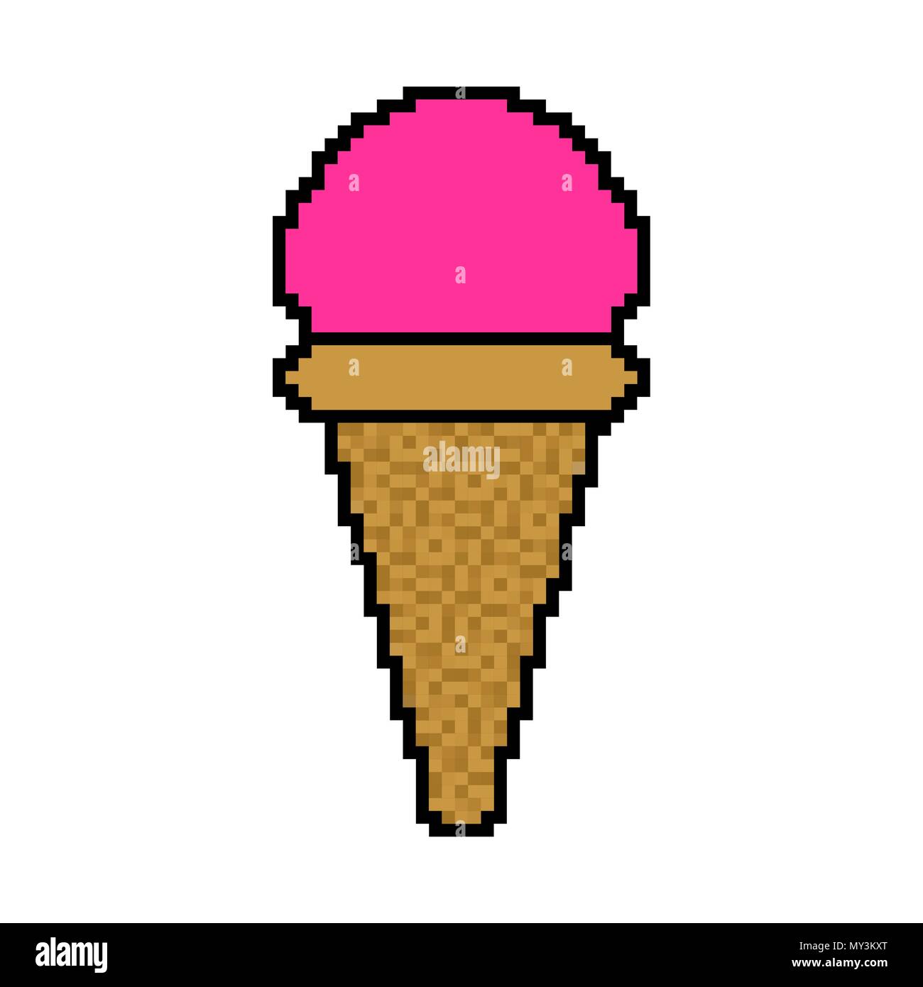 Eis pixel § 8 bit Icecream Vector Illustration Stock Vektor
