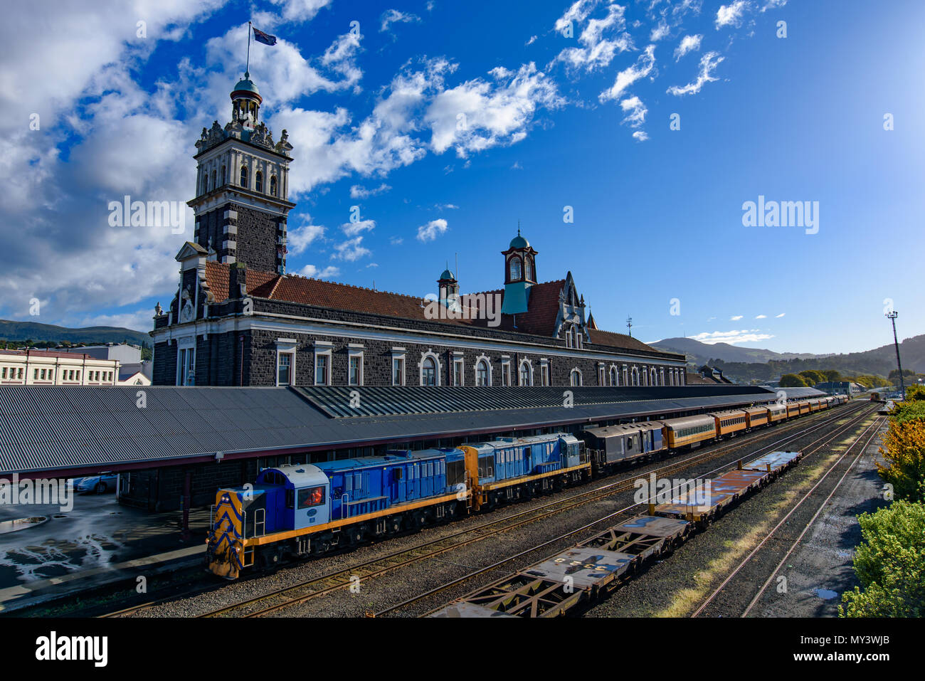 Bahnhof Dunedin in Dunedin auf der Südinsel Neuseelands Stockfoto