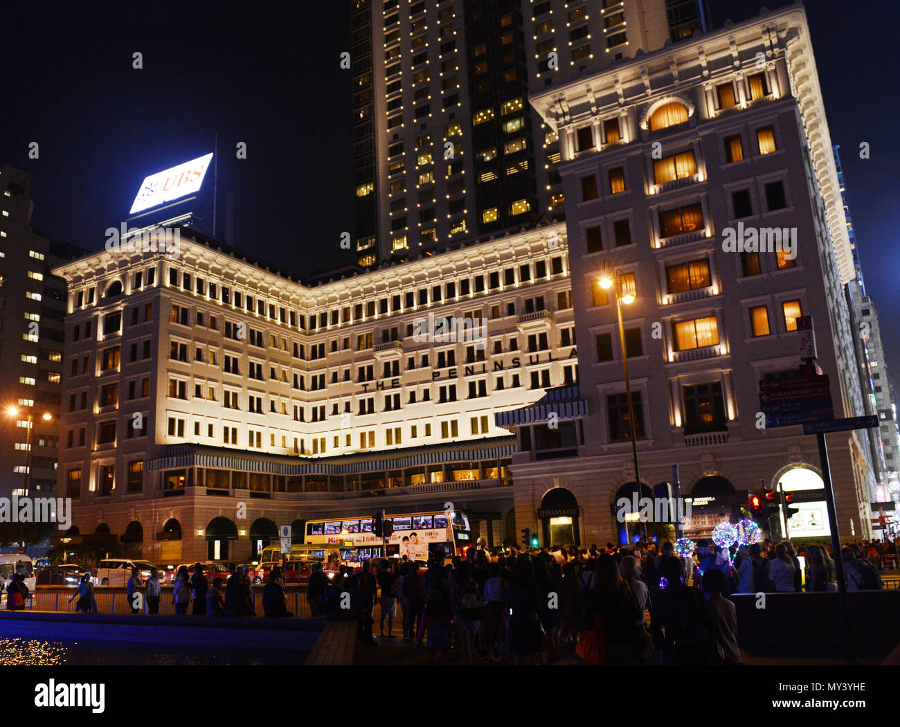 Das Peninsula Hotel in Tsim Sha Tsui, Hong Kong. Stockfoto