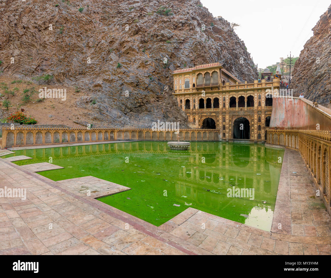 Galta Ji-Tempel in den Vororten von Jaipur Stockfoto