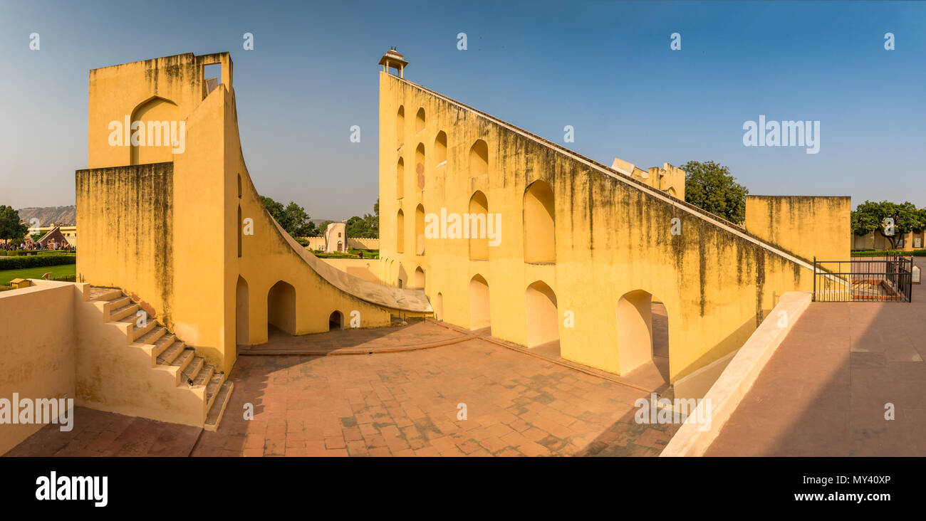 Jantar Mantar Obeservatorium in Jaipur, Rajasthan Stockfoto