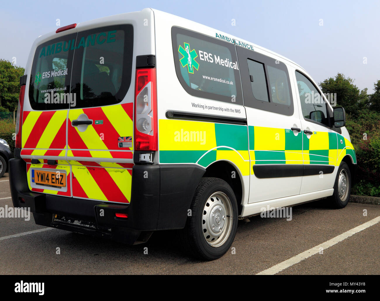 ERS medizinische Ambulanz, Partner der NHS, Norfolk, England, Großbritannien Stockfoto