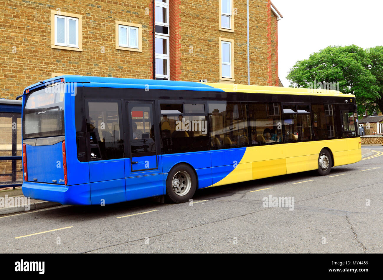 Hunstanton zu Kings Lynn, Bus, Öpnv, Norfolk, England, Großbritannien Stockfoto