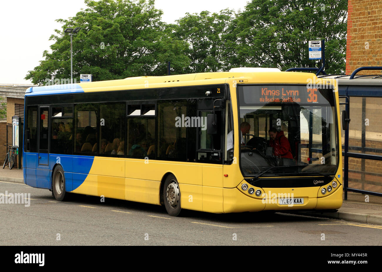 Hunstanton zu Kings Lynn, Bus, Öpnv, Norfolk, England, Großbritannien Stockfoto