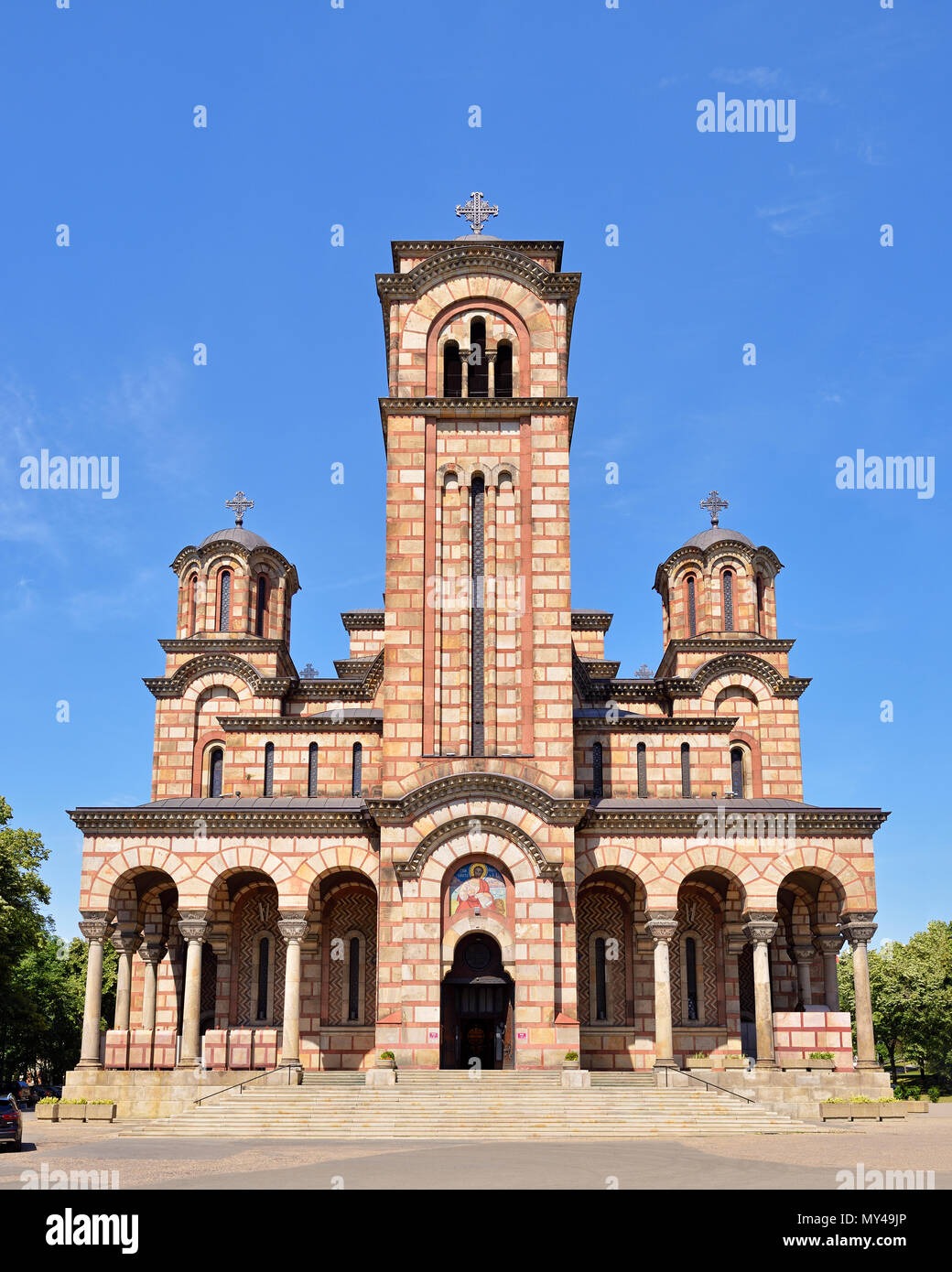 St Marks Kirche, Belgrad, Serbien Stockfoto