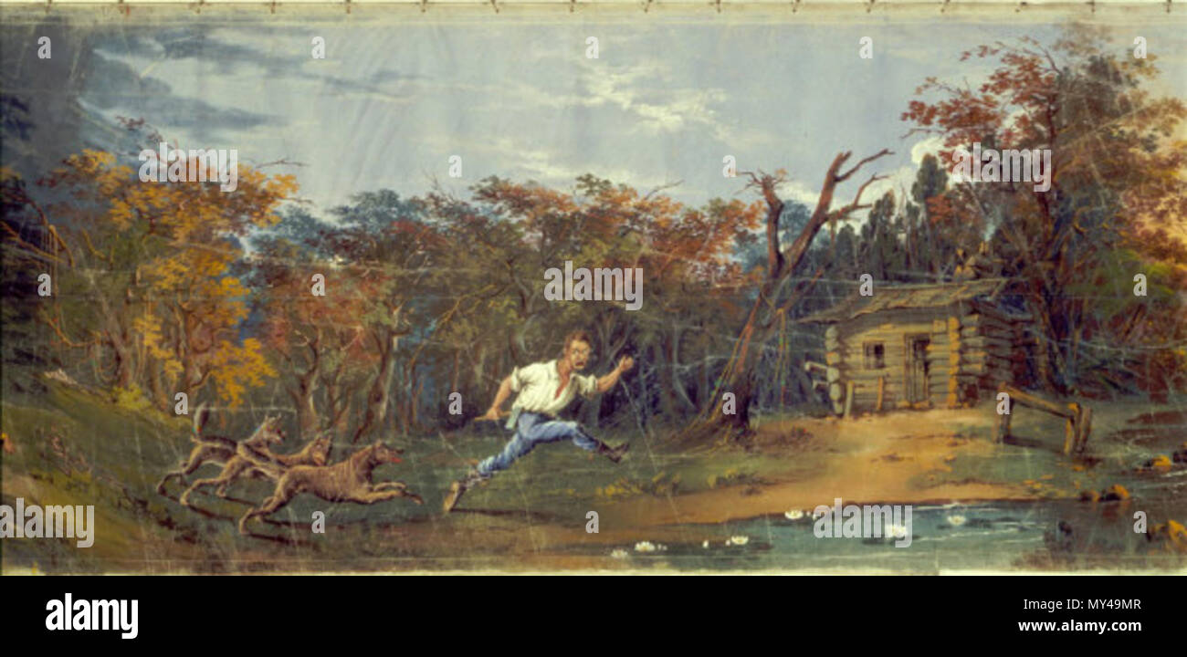 . Englisch: Panorama der monumentalen Größe des Mississippi Valley, Abschnitt 12. ca. 1850 406 Panorama der monumentalen Größe des Mississippi Valley - Abschnitt 12 Stockfoto