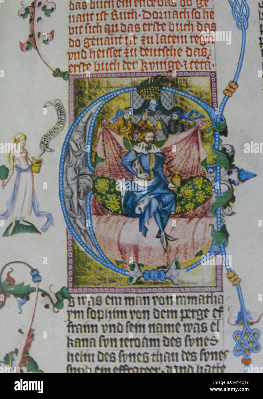 . Čeština: Václav IV. 15. Jahrhundert. Anonym 74 Bibel Vaclav 4 Stockfoto