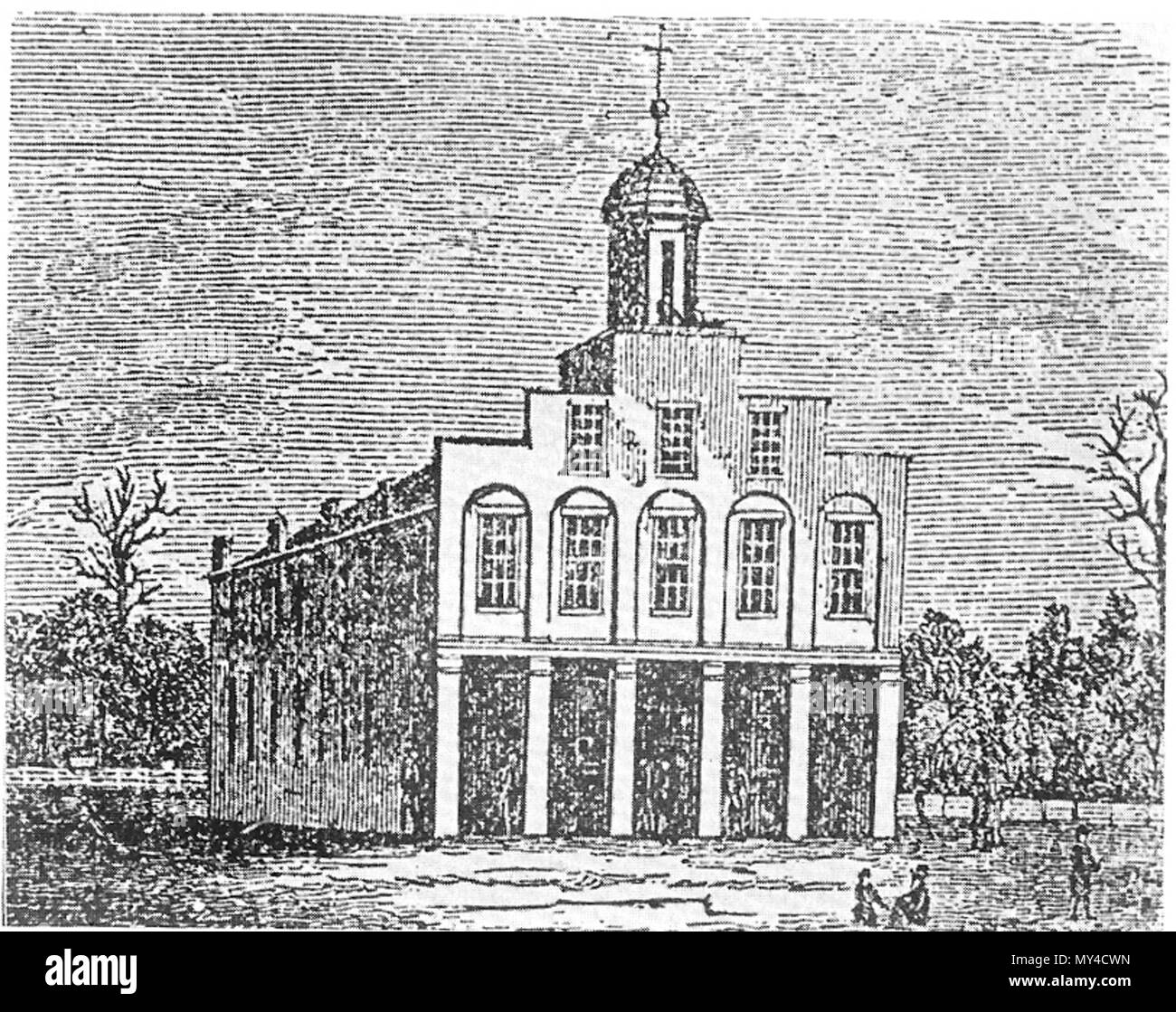 . Englisch: 1841 Hochschule Hannover, Hannover, Indiana. 1978. Frank Baker 119 College Gebäude, 1841 Stockfoto