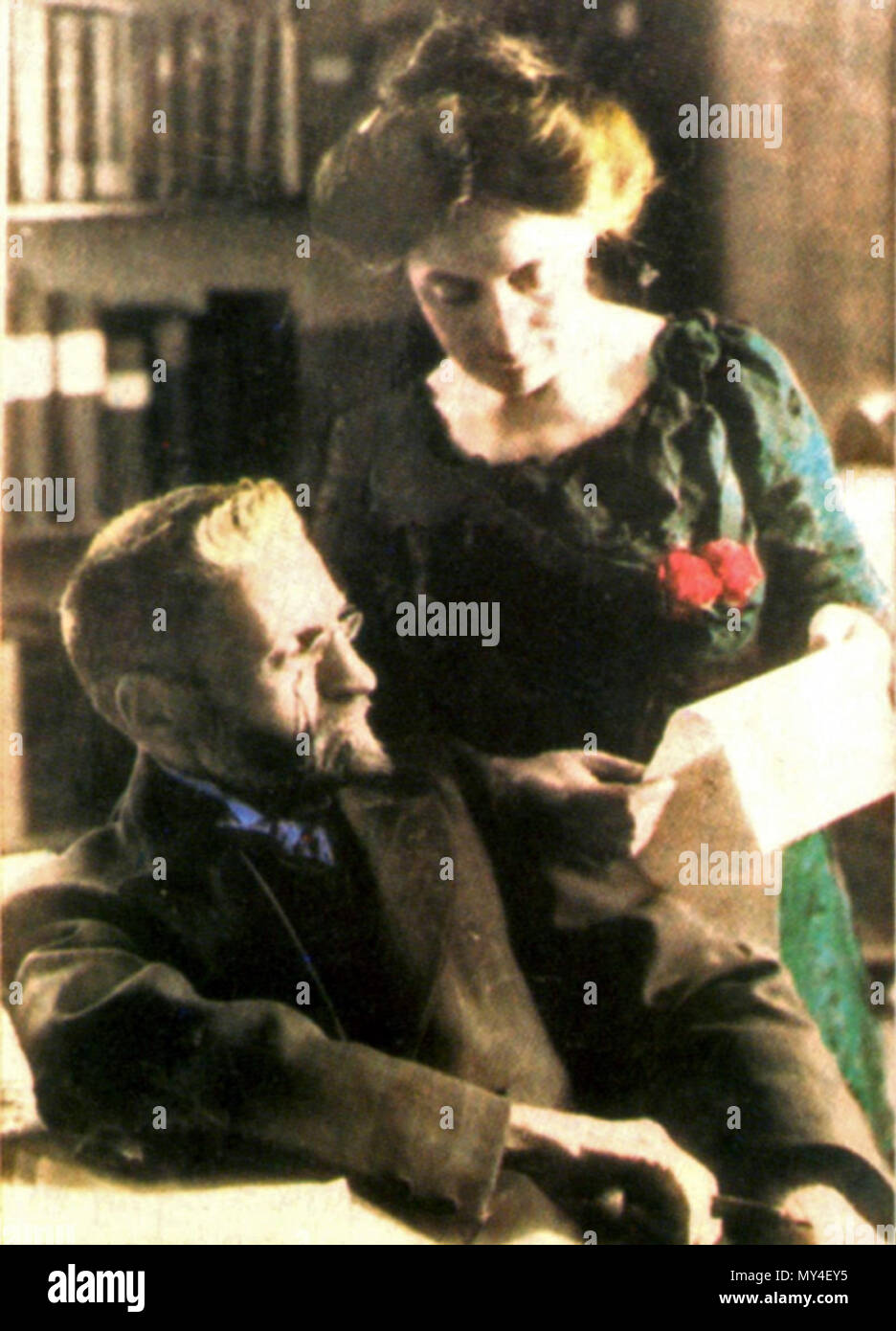 .De: Elieser ben Jehuda. 15. März 2007. Unbekannt 158 Elieser ben Jehuda und Hemda im Jahre 1912 Stockfoto