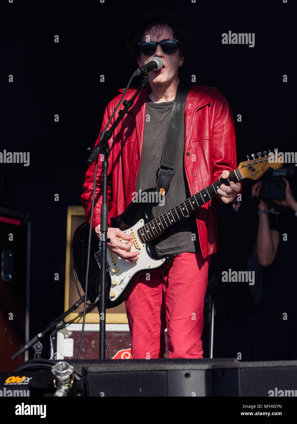 Peter Perrett Leistung bei Primavera Sound 2018, Parc del Forum, Barcelona. Stockfoto