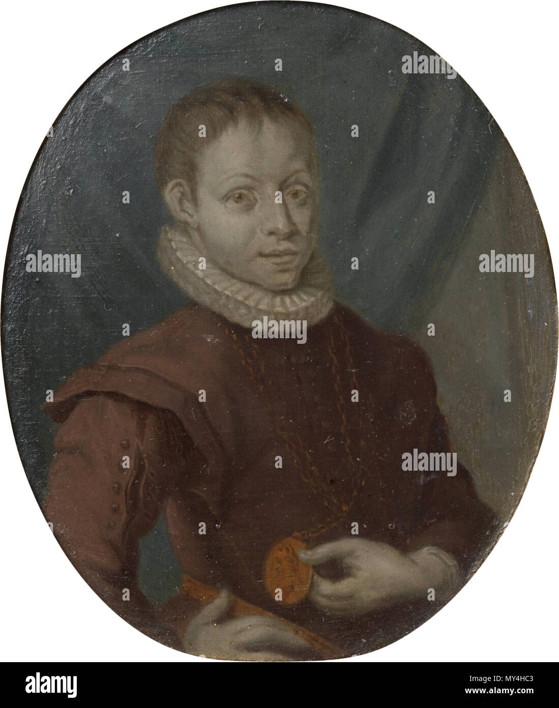 . Nederlands: Hugo de Groot op Jonge leeftijd. Onderdeel van de Panpoëticon Batavum. Olieverf op Zinn. 13 × 10,5 cm (5.1 X 4.1 in). Amsterdam, Rijksmuseum Amsterdam. . Zwischen 1710 und 1719. Arnoud Van Halen (1673-1732) Alternative Namen Arend Van Halen, Aquila Beschreibung niederländische Maler und Zeichner Geburtsdatum / Tod 1673 vom 15. Juli 1732 Ort der Geburt / Todes Amsterdam Amsterdam arbeiten Zeitraum zwischen 1688 und 1732 Arbeiten Standort Amsterdam Authority control: Q 4795396 VIAF: 121831789 ISNI: 0000 0001 15809265 ULAN: GND: 500027456 197122329 101466528 SUDOC: 248 Hugo de Groot op Jo Stockfoto