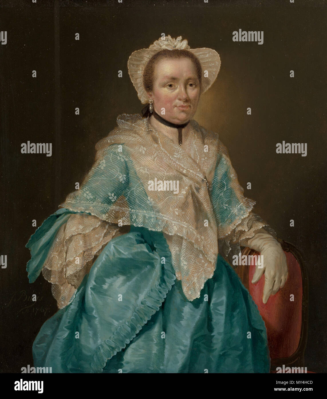 . Nederlands: Portret van Elisabeth Troost. Öl auf. 25,3 × 22,5 cm (9,9 x 8,8 in). Amsterdam, Rijksmuseum Amsterdam. . 1767. Jacobus kauft (1724 - 1801) Alternative Namen Jacobus Buijs Beschreibung niederländischen Maler, Zeichner, Grafiker und Autor Geburtsdatum / Tod 19. November 1724 (Taufen) 7 April 1801 Ort der Geburt / Todes Amsterdam Amsterdam arbeiten Zeitraum zwischen ca. 1743 und ca. 1801 Arbeitsort Mijdrecht (1755 - 1760), Amsterdam (1760 - ....) Kontrolle: Q 6119855 VIAF: 188450593 ISNI: 0000 0000 6660 3980 ULAN: 500016614 LCCN: Nr 2004015093 WGA: KAUFT, Jacobus Stockfoto