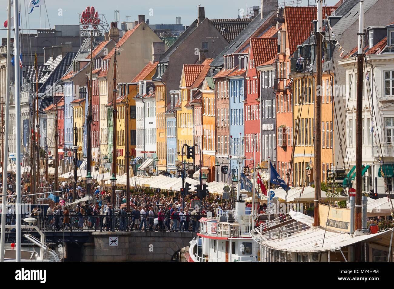 Nyhavn, Kopenhagen reisen Stockfoto