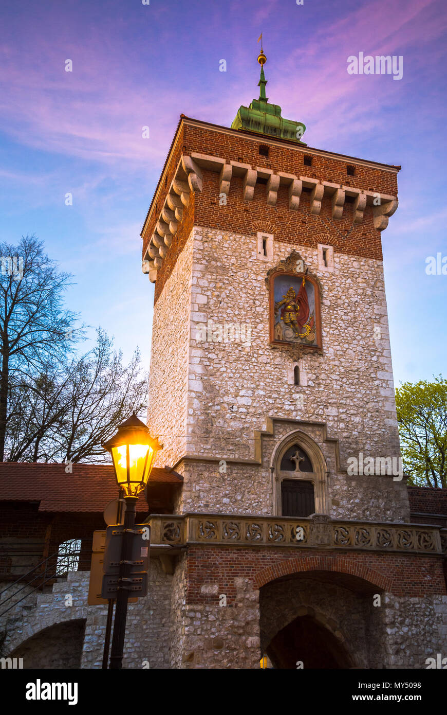 Barbican Festung in einem historischen Teil von Krakau, Polen Stockfoto