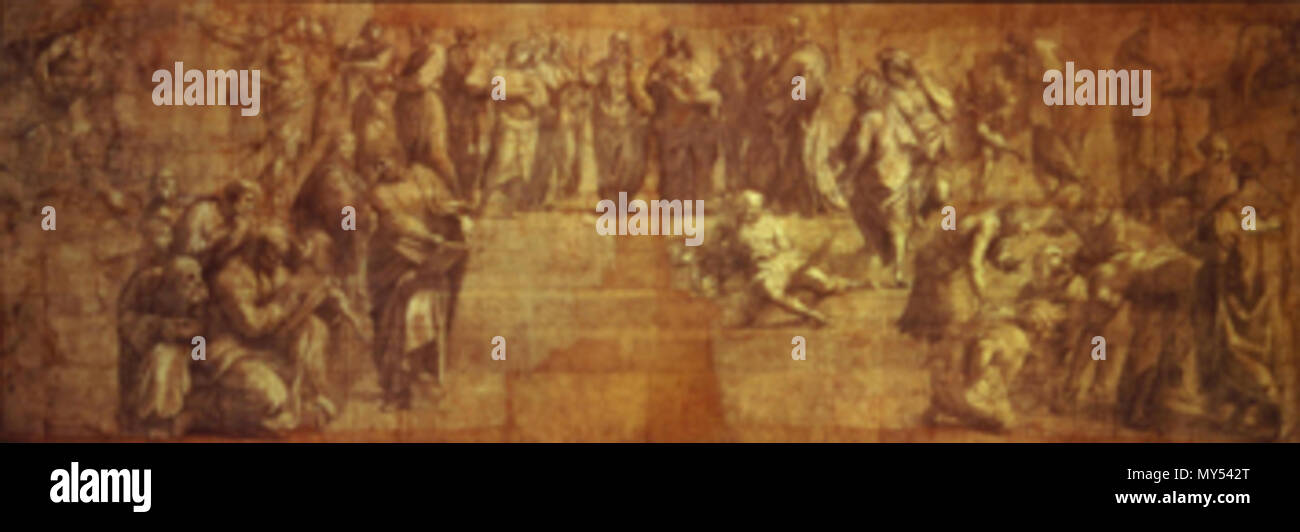 . Cartone di Raffaello all'ambrosiana. ca. 1508. Siehe Dateiname oder Kategorie 100 Cartone di Raffaello all'Ambrosiana, 01. Stockfoto