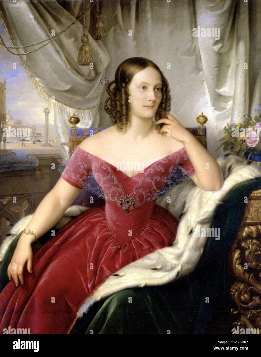 . Granduchessa Elena Paulowna 95 x 114 Veduta di Piazza San Marco. 1822. Felice Schiavoni 157 Elena pawlowna von Felice Schiavoni Stockfoto