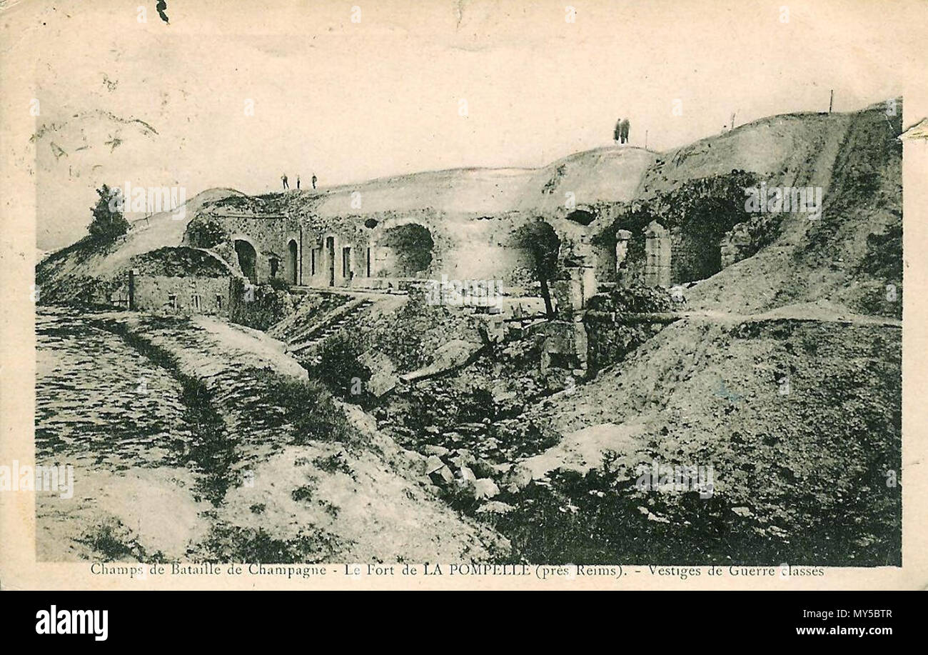 549 Vestiges du Fort de La Pompelle après la Grande Guerre Stockfoto