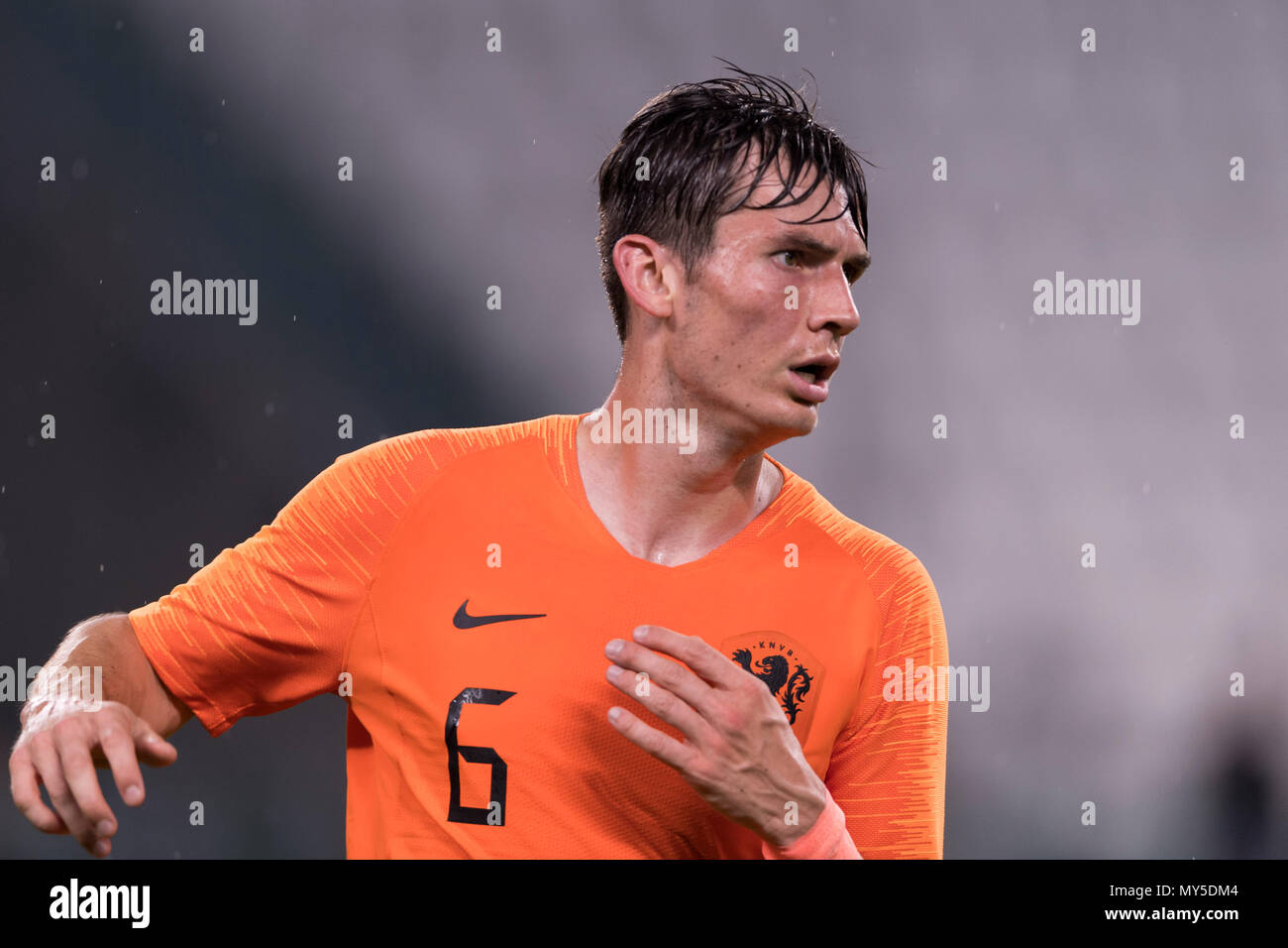 Marten de Roon der Niederlande während der internationalen Freundschaftsspiel zwischen Italien 1-1 Niederlande bei der Allianz Stadion am Juni 04, 2018 in Turin, Italien. Credit: Maurizio Borsari/LBA/Alamy leben Nachrichten Stockfoto