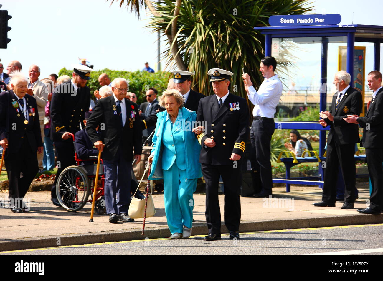 Portsmouth, Großbritannien. 6. Juni, 2018. Jährliche D Tag der Erinnerung durch die Royal British Legion organisiert. Credit: FSM Fotografie/Alamy leben Nachrichten Stockfoto