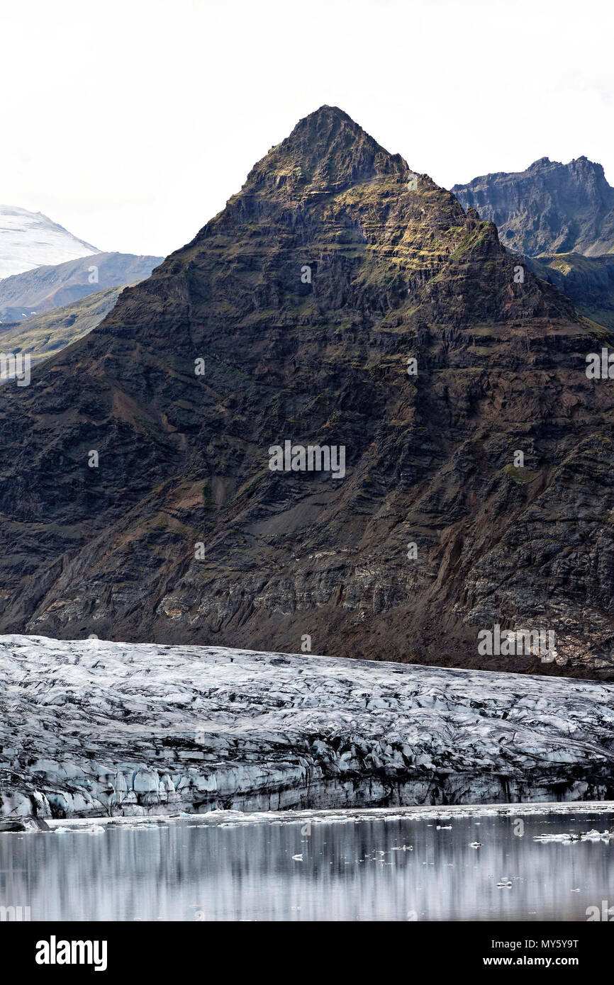 Fjallsarlon Gletscherlagune, South Island Stockfoto