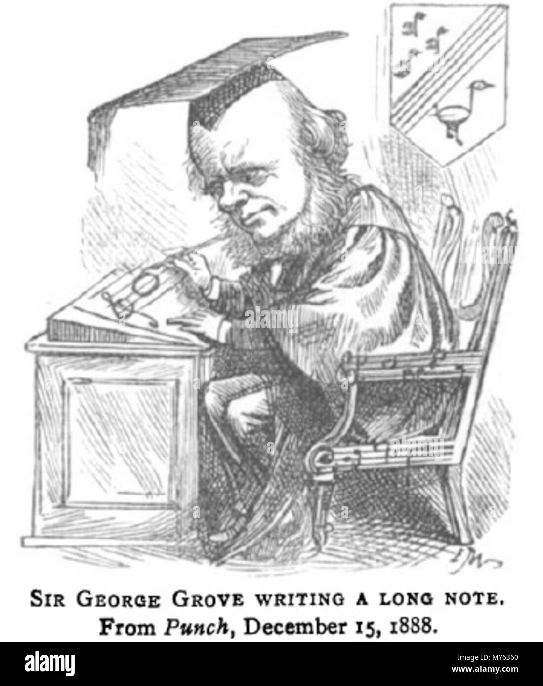 . Englisch: Karikatur von George Grove als Leiter der Königlichen Hochschule für Musik. 15. Dezember 1888. Nicht identifiziert 207 George - Grove - Karikatur Stockfoto