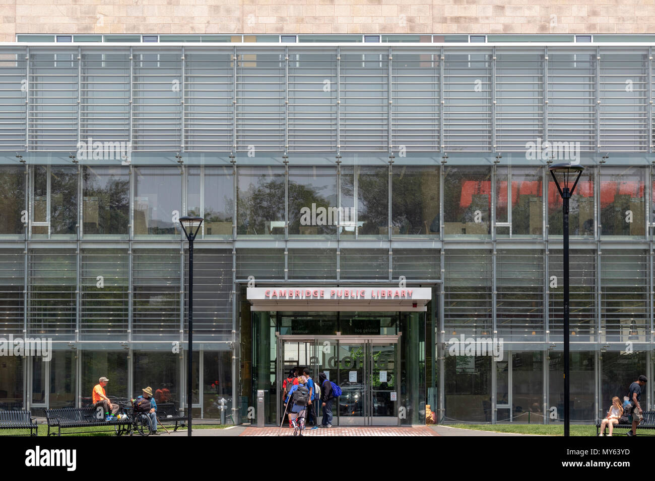 Die Cambridge Public Library in Cambridge, Massachusetts, USA Stockfoto