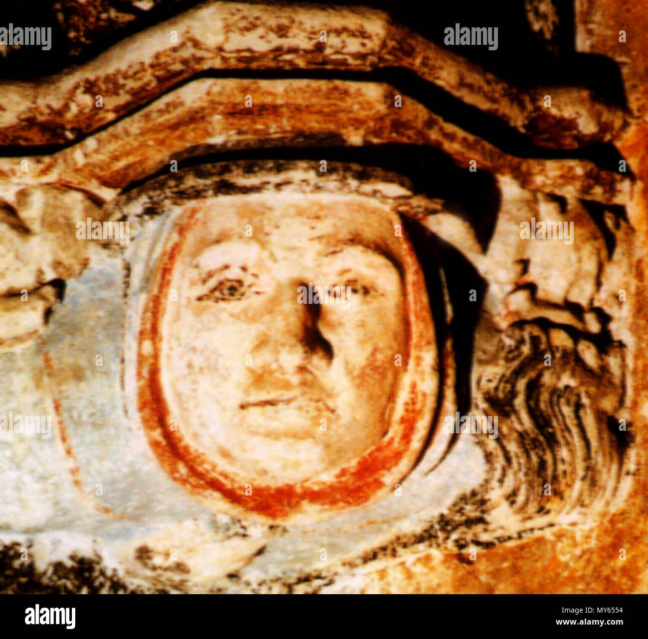 . Français: Portrait de Audoin Aubert 1353 1361, dans la Livrée d'Albano à Avignon. 15. Dezember 2011. Unbekannte mitte XIVe s 97 Kardinal Audoin Aubert 1353 1361 Stockfoto