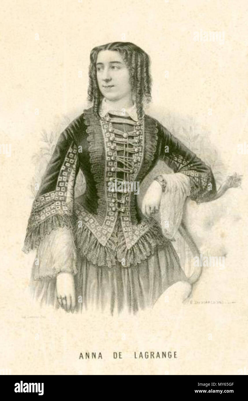 . Englisch: Italienische Opernsängerin Anna de La Grange (1825-1905). 1850. Unbekannt 42 AnnaDeLagrange Stockfoto
