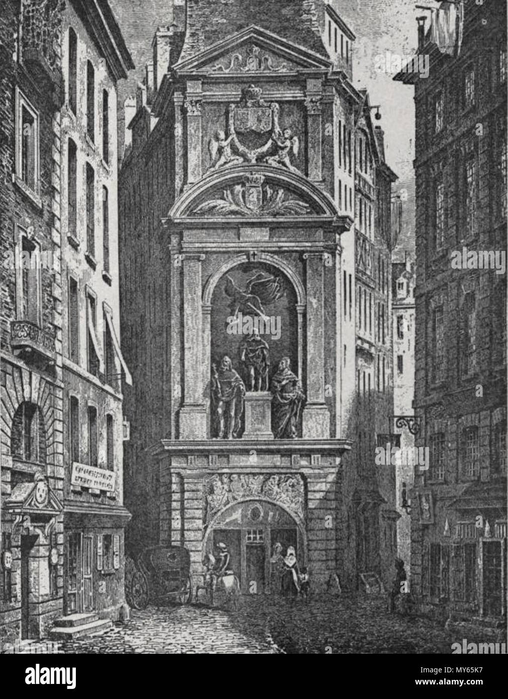 . Denkmal du Pont-au-ändern. 1787 (vor). Unbekannt 370 Monument du Pont-au-Ändern Stockfoto