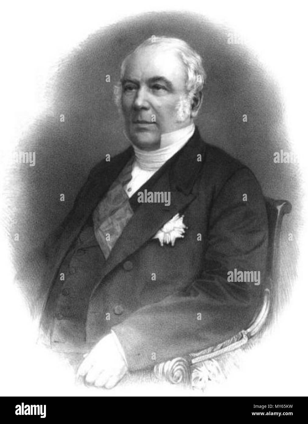 . Français: Portrait de Raymond-Théodore Troplong (1795-1869), Président du Sénat de 1852 à 1869. Vor 1869. Pierre Petit (photographe) et Auguste Charles Lemoine (Lithographe) 537 Troplong par Petit Stockfoto