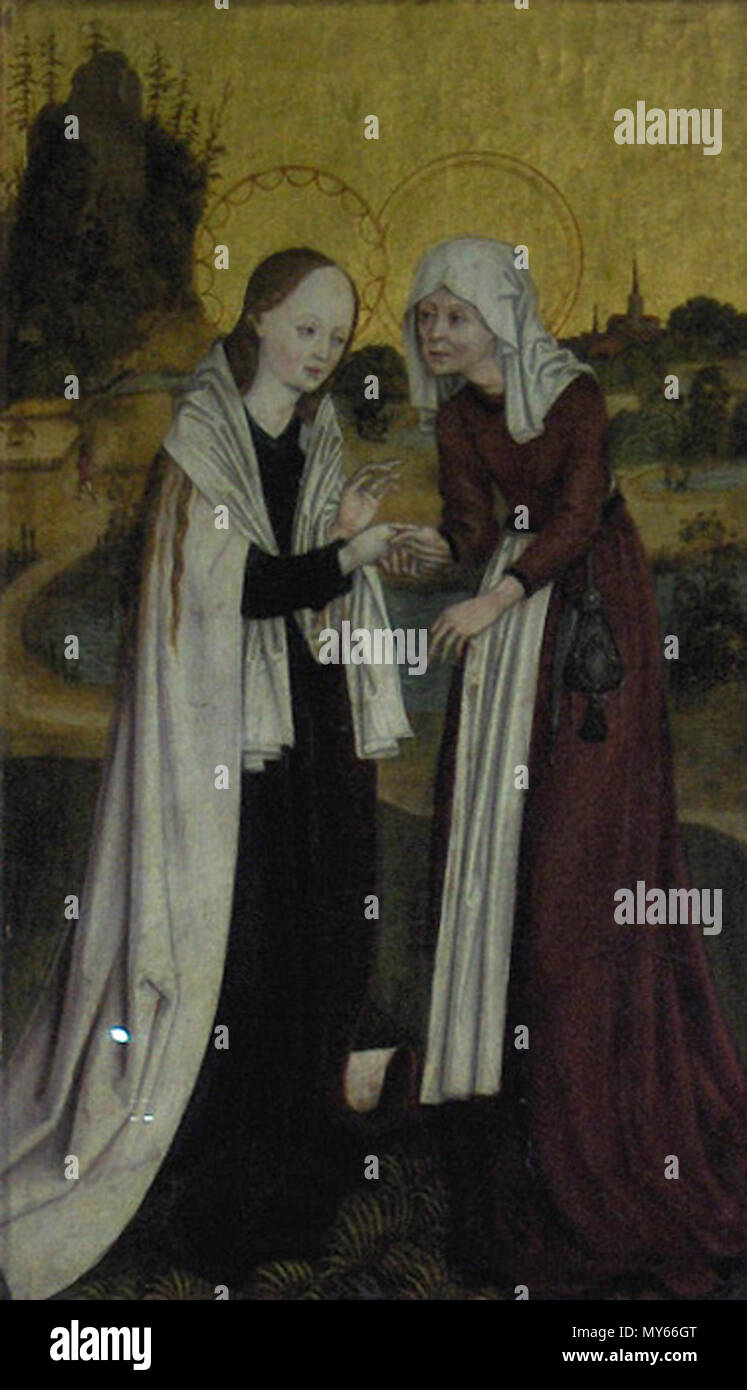 . Heimsuchung Marias; Tempera auf Holz; Ende 15 C.; anonyme Österreichische Meister; Museum des Stift Melk, Österreich. 23. Juni 2006. Georges Jansoone 358 Melk 17. Stockfoto