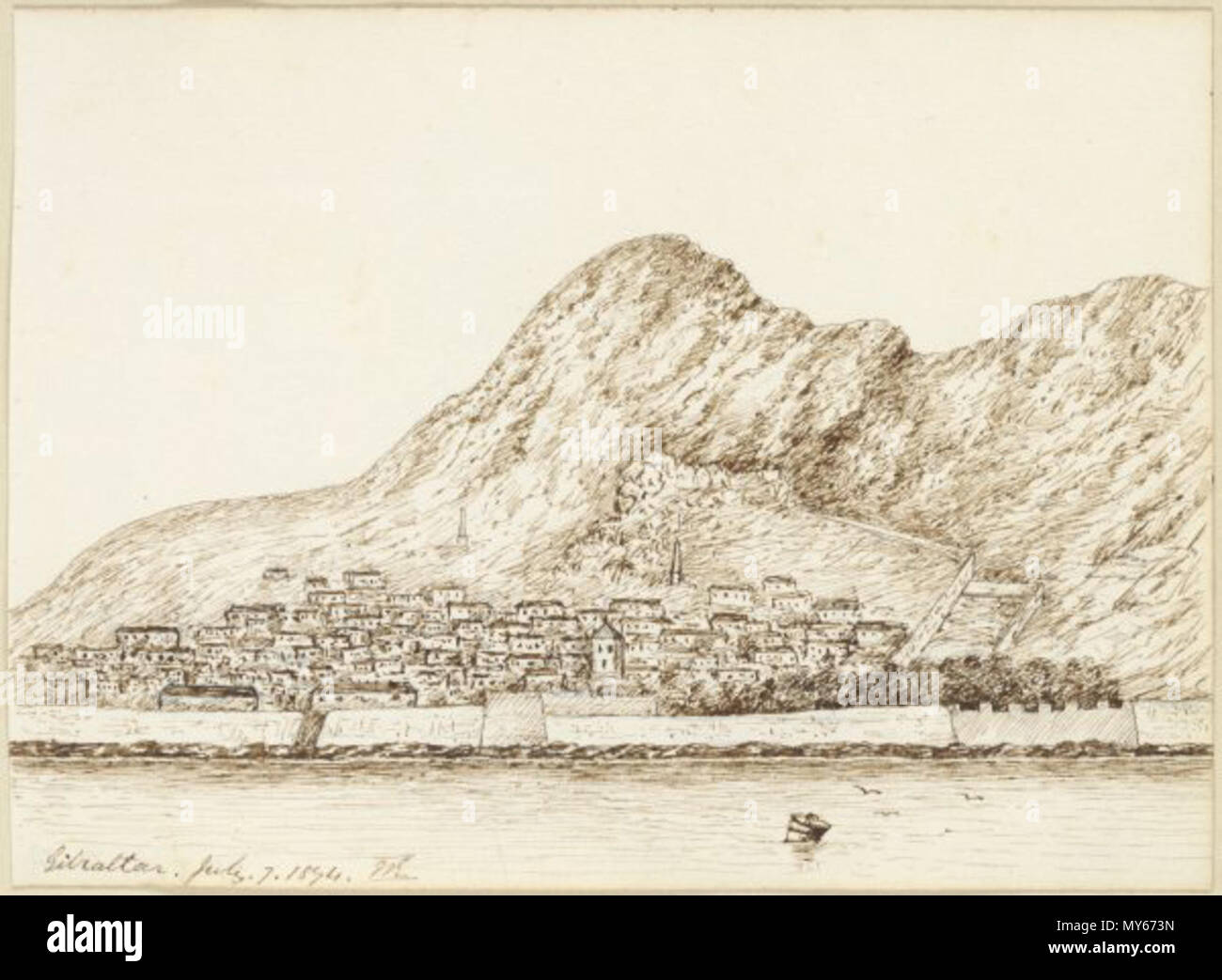 . Englisch: 1874 - Sir Whately Eliot - vom Meer - alte Bild von Gibraltar athered von Neville Chipulina. 5. August 2012, 23:34:36. 1874 - Sir Whately Eliot - Hafen Ingenieur 9 1874 - Sir Whately Eliot - vom Meer Stockfoto