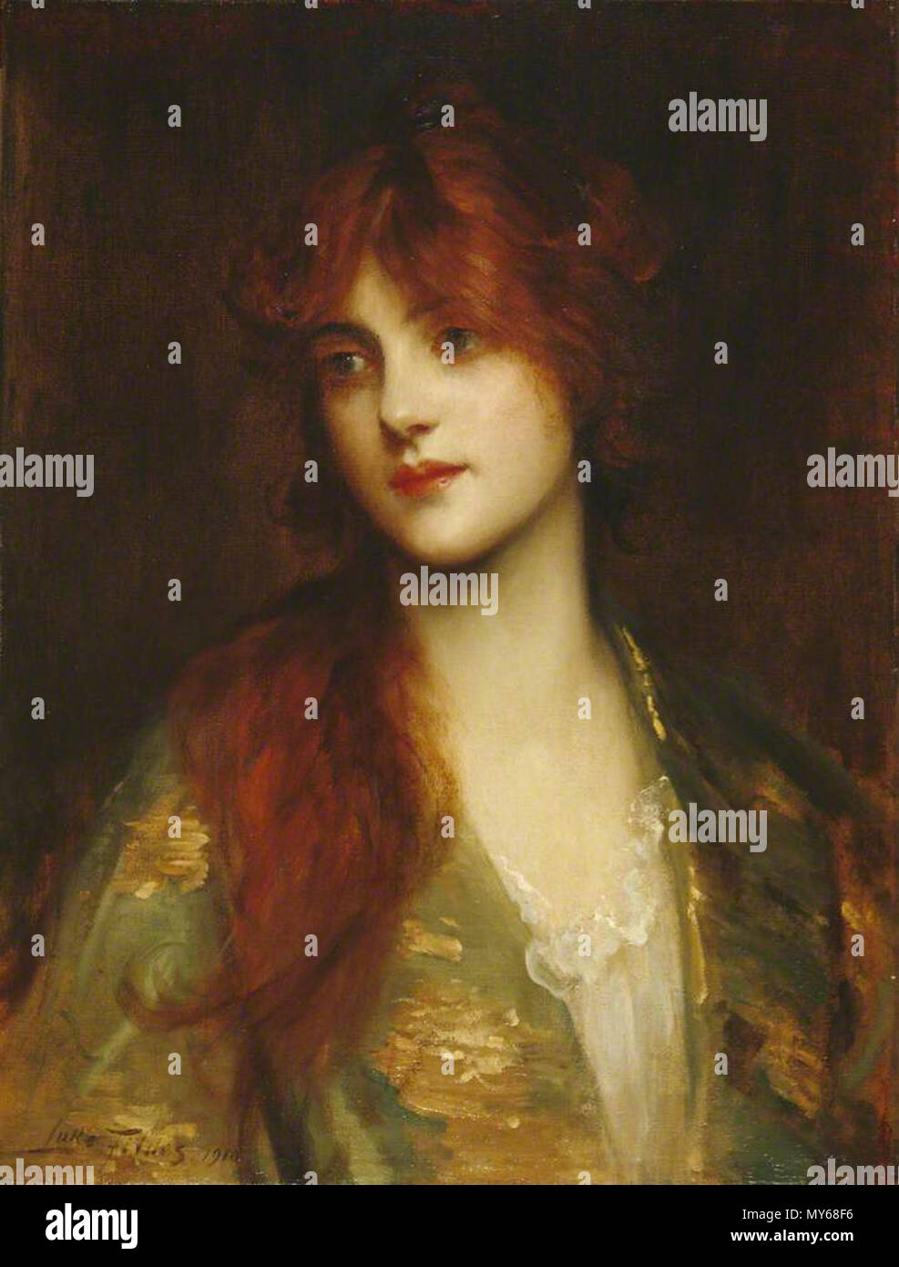 . Englisch: Portrait von Carina. 1910. Luke Fildes (1843-1927) Alternative Namen Samuel Luke Fildes Beschreibung Illustrator und Maler Geburtsdatum / Tod vom 3. Oktober 1843 28. Februar 1927 Ort der Geburt / Todes Liverpool London Arbeiten Standort London Authority control: Q 1855648 VIAF: 66739705 ISNI: 0000 0001 0911 2015 ULAN: 500007096 LCCN: Nr: 35599420 90022301 NLA WorldCat 491 Sir Luke Fildes - Carina, 1910 Stockfoto