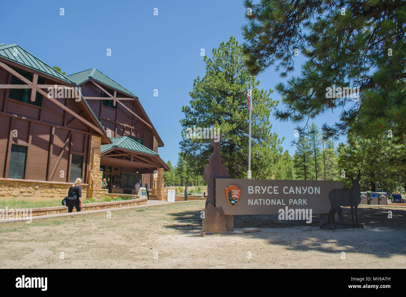 Besucherzentrum am Eingang zum Bryce Canyon National Park, Utah Stockfoto
