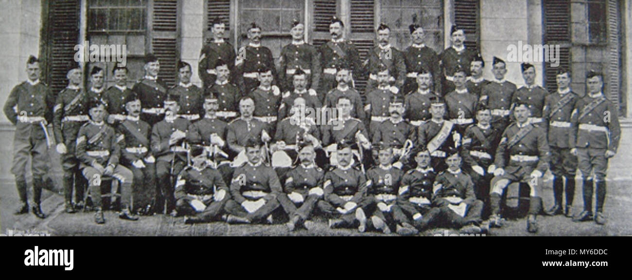 . Englisch: Non-Commissioned Officers der 1 Bataillon, loyal North Lancashire Regiment, C. 1900. . Unbekannt 383 der NCO Loyal North Lancs (C1900) Stockfoto