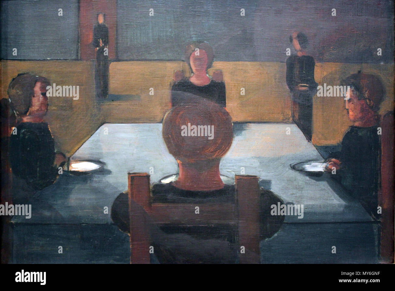 . Englisch: Dinner Party English: Tischgesellschaft. 1935 11 1935 Schlemmer Tischgesellschaft anagoria Stockfoto