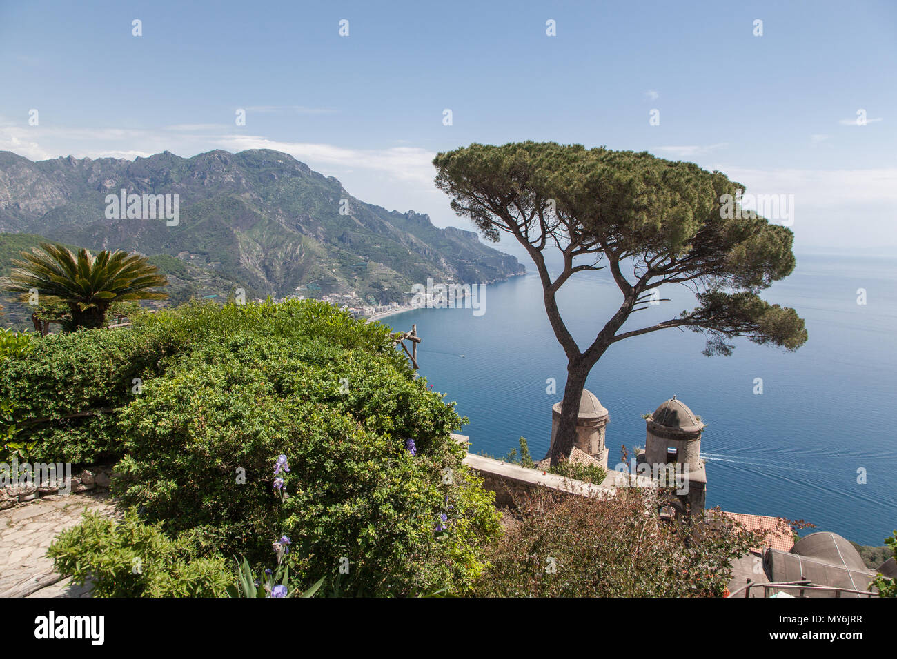 Garten der Villa Rufulo Ravello Amalfiküste Stockfoto
