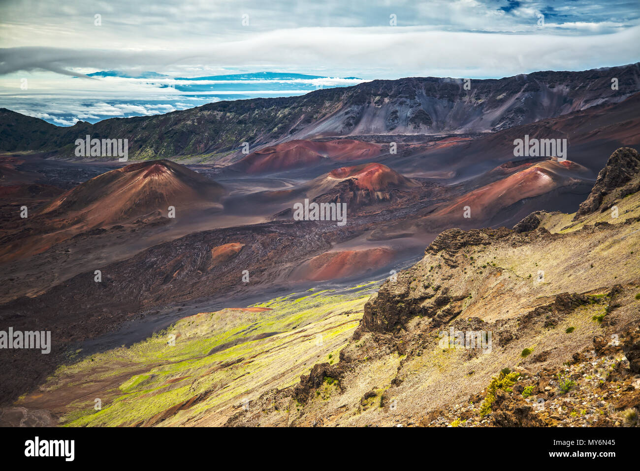 Panorama des Haleakala National Park Stockfoto