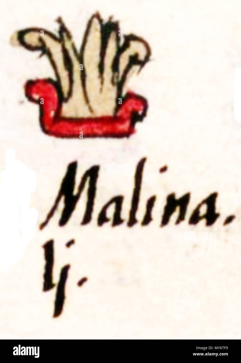 340 Malīnalli-glyphe 2 Stockfoto