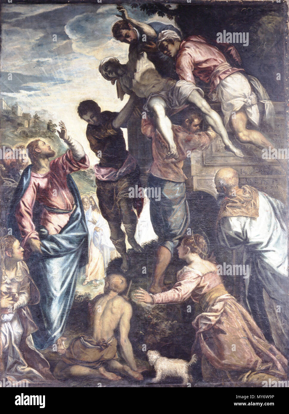 . Die Auferstehung des Lazarus. 1576. Tintoretto (1518-1594) Alternative Namen Il Tintoretto, Il Furioso, Jacopo Robusti, Geburt Name: Jacopo Comin Beschreibung italienischer Maler Geburtsdatum / Tod 1518 31. Mai 1594 Ort der Geburt / Tod Venedig Venedig Arbeit Periode von 1539 bis 1594 arbeiten Ort Venedig Authority control: Q9319 VIAF: 95161574 ISNI: 0000 0001 2144 1428 ULAN: 500011407 50011866 LCCN: n NLA: 35550876 WorldCat 530 Tintoretto auferweckung Lazarus HL Katharinen Stockfoto