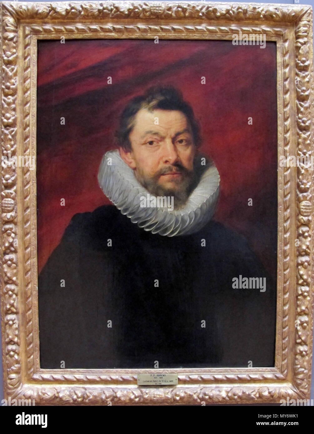 . Portrait von Baron Henri de Vicq. Italiano: Louvre, pittura fiamminga e olandese: Portrait Henri de Vicq, Herr von Meuleveldt. 1625; 2013-11-15 09:43:42. Sailko 418 Petrus paulus Rubens, Il barone Henri de Vicq, 1625 Ca. Stockfoto