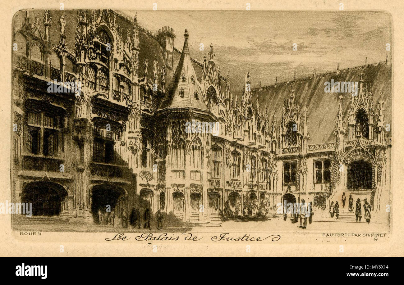 462 Rouen n°9 Le Palais de Justice Stockfoto