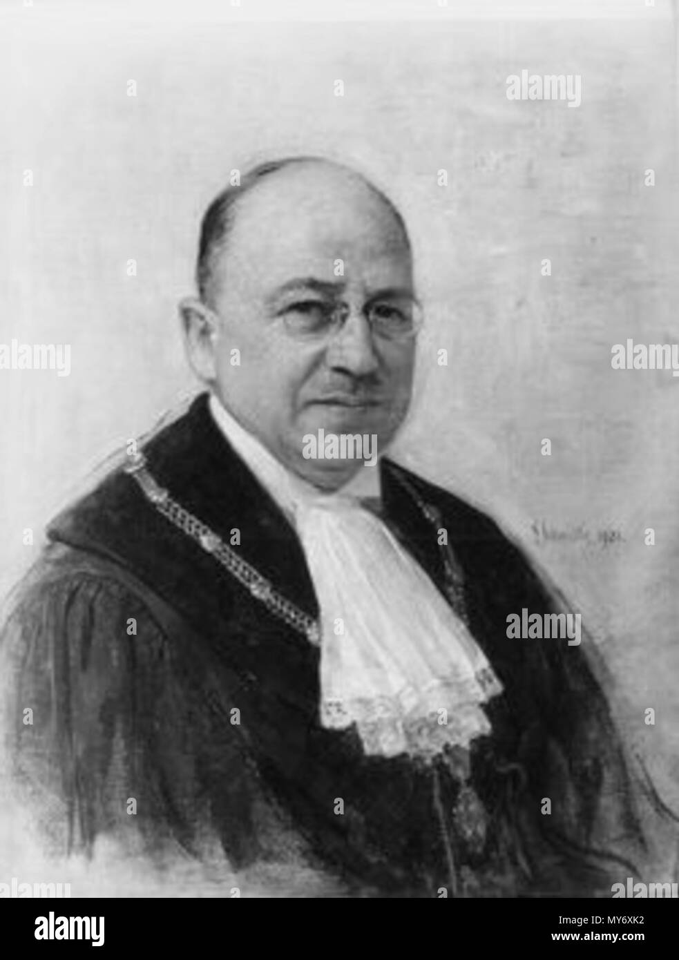 . English: Bild in der Tübinger Professorengalerie. 15 Februar 2014, 11:13:36. Unbekannter Maler 55. August Hegler 1873-1937 Stockfoto