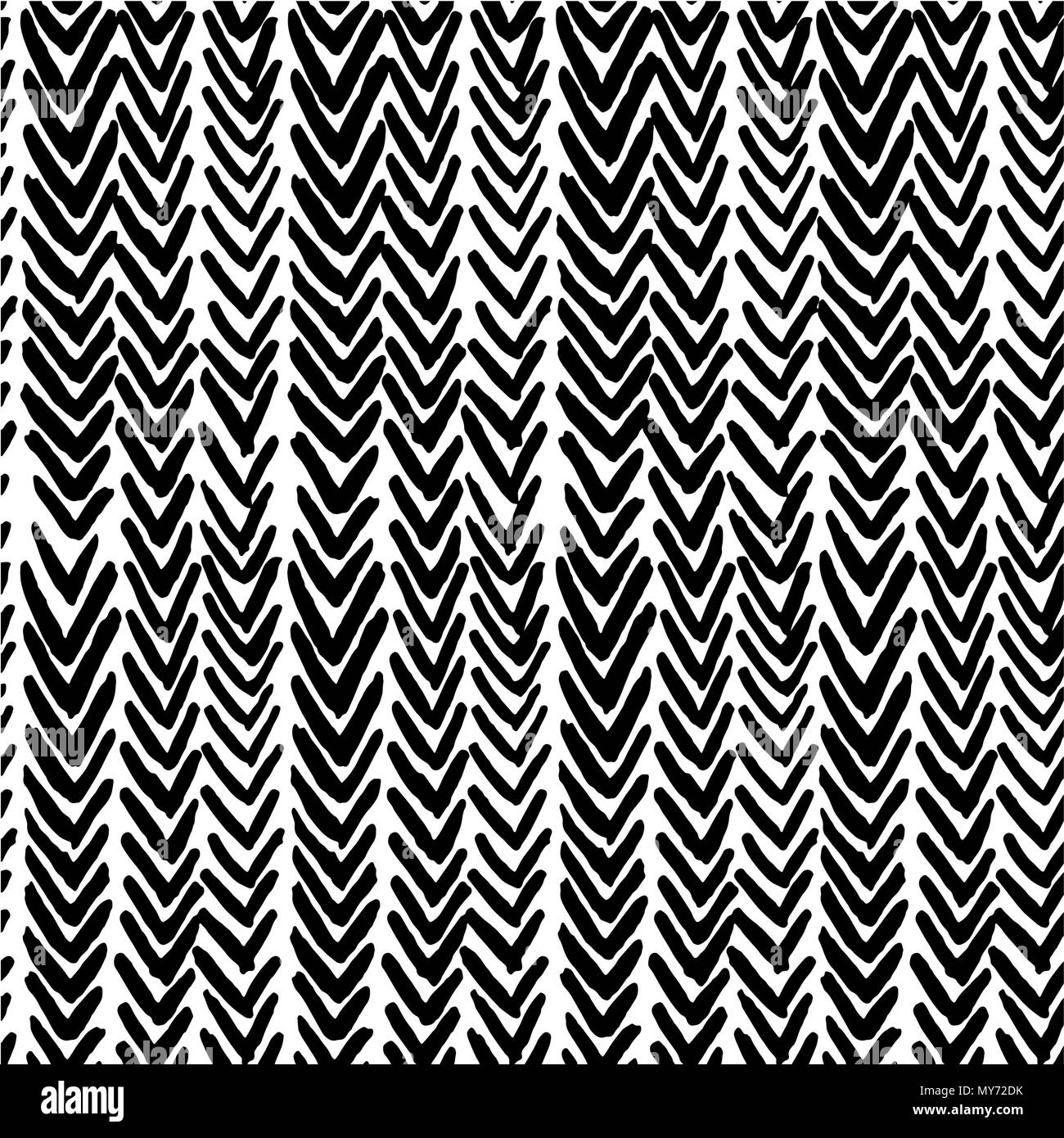 Die nahtlose Vektor Muster, mit Ikat Rippen in blsck und weißen Farben Stock Vektor